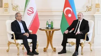 شوخی پزشکیان و الهام علی‌اف برای آب خوردن : این آب را شما خودتان آوردید!؟