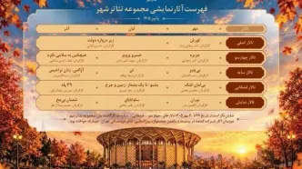 معرفی برنامه کامل آثار نمایشی تئاتر شهر در پاییز ۱۴۰۵
