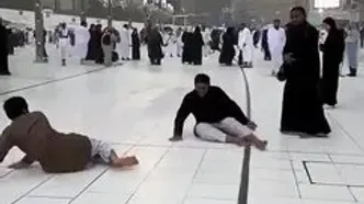 شادی بارش باران در مکه