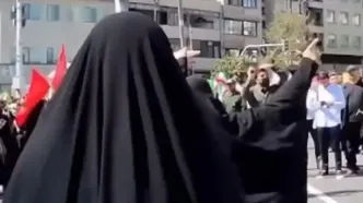 رژه جانفدایان در حضور پزشکیان جنجالی شد