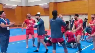 جشن متفاوت کبدی‌بازهای ایران پس از صعود به فینال