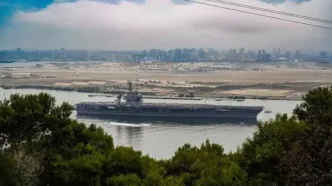 ناو هواپیمابر تئودور روزولت آمریکا را به مقصد خاورمیانه ترک کرد