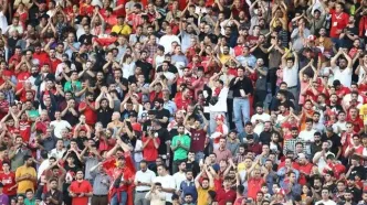 فرهیختگان: هوادار پرسپولیس با پرچم پرواز کرد!