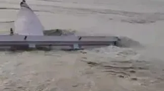 معبد تاریخی شیوا فروریخت و غرق شد