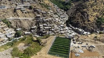 تصاویر؛ رؤیاهای فوتبالی کودکان در دل روستاهای پلکانی کردستان