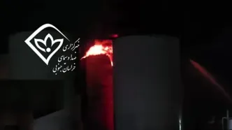 آتش‌سوزی در واحد فراوری روغن خودرو طبس