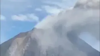 فوران آتشفشان سینابونگ در اندونزی
