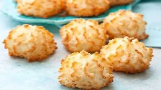 طرز تهیه شیرینی نارگیلی مجلسی در 15دقیقه