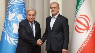 دیدار پزشکیان با دبیر کل سازمان ملل