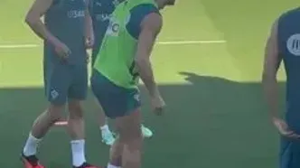 ویدئو: واکنش دیدنی رونالدو به سال تولد هم‌تیمی‌اش در تمرین پرتغال