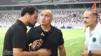 ویدیو| مصاحبه جالب علیرضا منصوریان با چاشنی اتفاق غیرمترقبه!