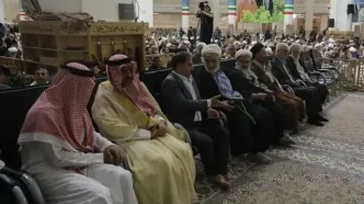 تصاویری از سفیر عربستان در مراسم بزرگداشت آیت‌الله‌ شبیری زنجانی