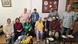 عیادت هیات مدیره کانون کارگردانان و مدیرعامل خانه تئاتر از حسین پرستار