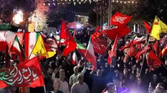 امتداد جبهه مقاومت را با پرچم حزب الله به نمایش می‌گذاریم