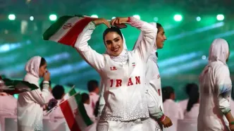 تصاویر؛ ژست دختران ایران در افتتاحیه بازی‌های آسیایی
