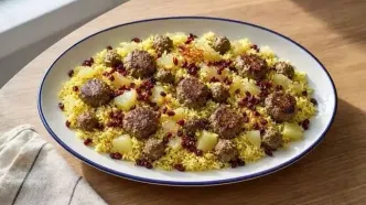 طرز تهیه قنبیدپلو قم با کلم قمری و گوشت قلقلی