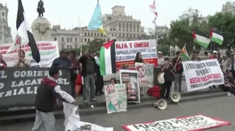اعتراضات در پرو به سفر مارکو روبیو؛ یانکی‌ها، بیرون!