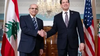 دیدار وزیر خارجه آمریکا و نخست‌وزیر لبنان در واشنگتن