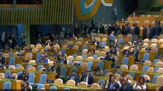 میز هیئت ایرانی هنگام سخرانی نتانیاهو جلب توجه کرد