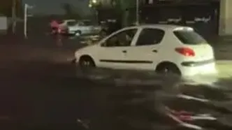 آب‌گرفتگی شدید معابر رشت پس از بارش‌ها
