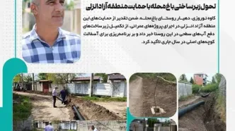 تحول زیرساختی باغ‌محله با حمایت منطقه آزاد انزلی