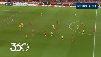 گل اول پرتغال مقابل ولز را ببینید + ویدیو