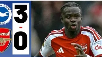 ویدیو| خلاصه بازی برایتون ۳ - آرسنال ۰/ شگفتی هفته!