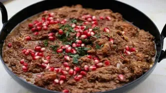 شیشه ناز؛ غذای محلی ساری با طعم انار و گردو