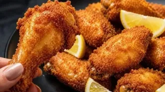 طرز پخت یک غذای خوشمزه با بال مرغ و سس مخصوص