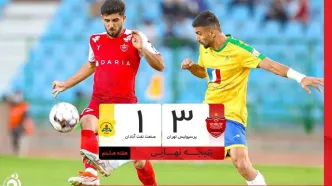 خلاصه بازی پرسپولیس ۳ - صنعت نفت آبادان ۱ + ویدئو