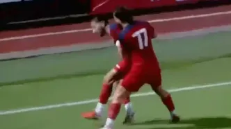گل اول نساجی به فجر سپاسی توسط ربیع‌زاده؛ فیلم گل نساجی