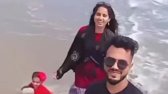 والدینی که برای ضبط ویدئو، فرزندشان را در آب رها کردند