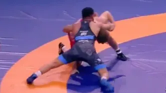 ویدیو| آزادکار آمریکایی نگذاشت فیروزپور به فینال برسد/ کشتی پرامتیاز در نیمه نهایی