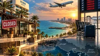 زمین‌گیر شدن گردشگری کیش و قشم با شوک جنگ | تاوتلی: میزان خسارت جنگ به هتل‌ها و صنعت گردشگری بالای 95 درصد است