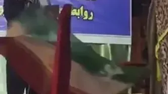 ویدیو؛ ادعای مجری تجمع شبانه برازجان درباره حضور رهبر انقلاب