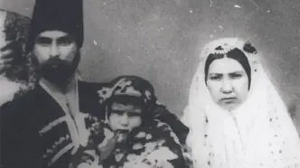 «پسرعموی ناصرالدین شاه» در کنار همسر و فرزندانش