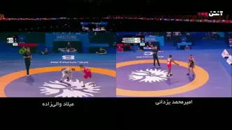 ببینید؛ شکست 12 بر 2 میلاد والی‌زاده مقابل کشتی‌گیر آمریکایی