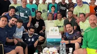 نوشته جالب روی کیک تولد عادل فردوسی‌پور