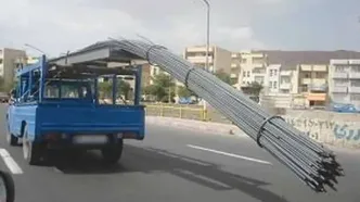 اطلاعیه پلیس راهور درباره حمل میلگرد و تیرآهن