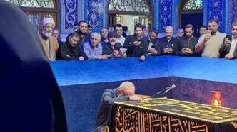 دکتر پزشکیان به زیارت حرم مطهر امام رضا (ع) مشرف شد/ ادای احترام به مزار نورانی رهبر شهید