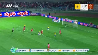 ببینید؛ گل سوم پرسپولیس بع صنعت‌ نفت آبادان توسط اورونوف