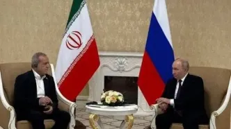 دیدار سران جمهوری اسلامی ایران و روسیه در ترکمنستان