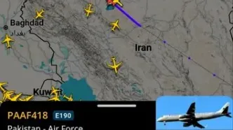 یک هواپیما از نیرو هوایی پاکستان وارد تهران شد