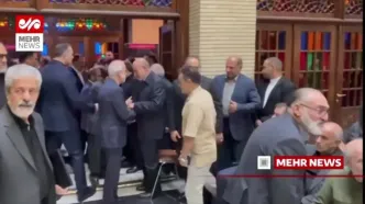 تصاویری از قالیباف در مراسم یادبود خواهر عراقچی