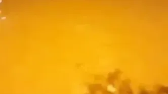 تصاویری از آب‌گرفتگی معابر و ورود آب به منازل در ایذه + ویدئو