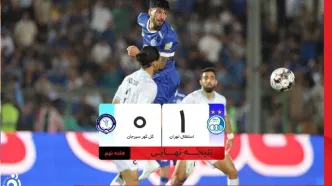 خلاصه بازی استقلال ۱ - گل‌گهر ۰ + ویدئو