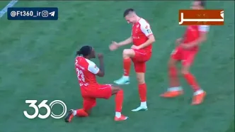 ببینید؛ گل اول پرسپولیس به نفت آبادان توسط تیوی بیفوما