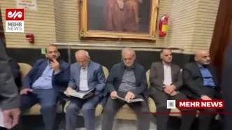 تصویری از پزشکیان در مراسم یادبود خواهر عراقچی