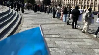 تجمع شهروندان اوکراینی برای پایان جنگ و برقراری صلح
