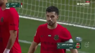 گلزنی سعید عزت‌اللهی در بازی امشب شباب الاهلی مقابل العین